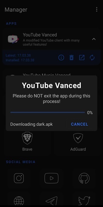 youtube vanced apk mediafıre